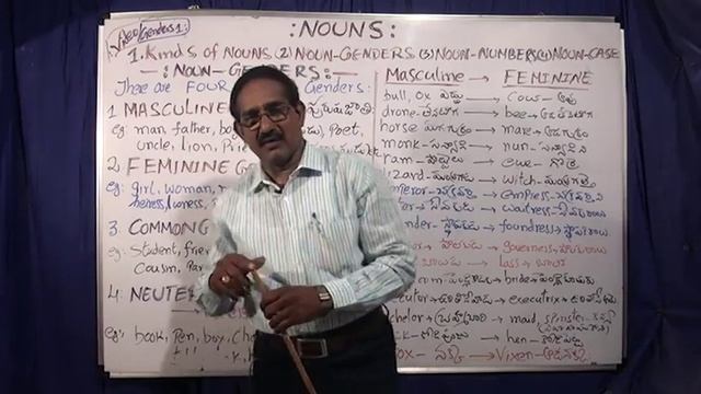 ENGLISH GRAMMAR : NOUNS - GENDERS (VIDEO-1)