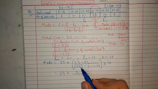 Chapter 14 Exercise 14.2 (Q1) STATISTICS of Maths class 10