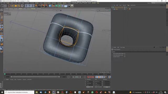 Cinema 4D. How to model a perfect hole into a cube in 1 minute