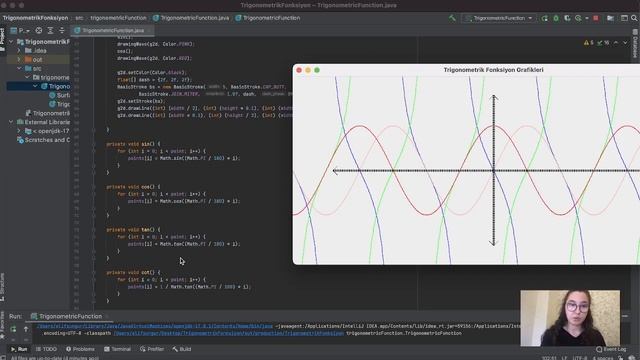 JAVA GRAPHICS 2D | TRİGONOMETRİK FONKSİYON GRAFİKLERİ (sin-cos-tan-cot)