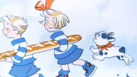 Les Triplés HERMÈS PARIS Silk Scarf by Nicole Lambert iconic Triplets French Cartoon Manga