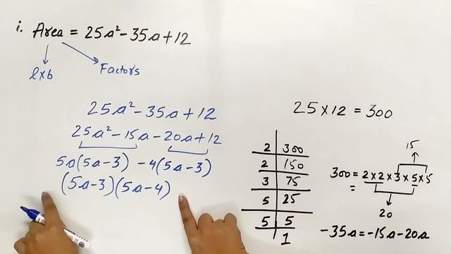 Give possible expressions for the length and breadth of rectangle whose area is | Ex 2.5 class 9