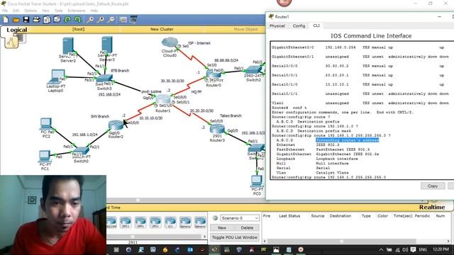 CISCO Khmer Static Route & Default Route