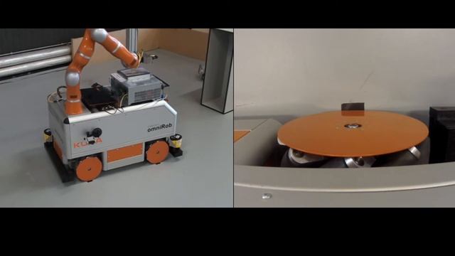 High precision robot positioning with laser scan matching - closeup