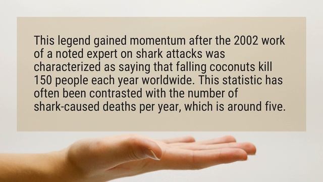 How many people die from falling coconuts?