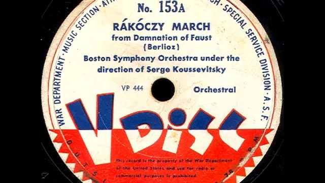 V-Disc 153  Boston Symphony Orchestra, Serge Koussevitsky