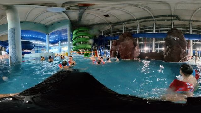 4к видео 360 панорама vr video  Аквапарк Родео Драйв горка