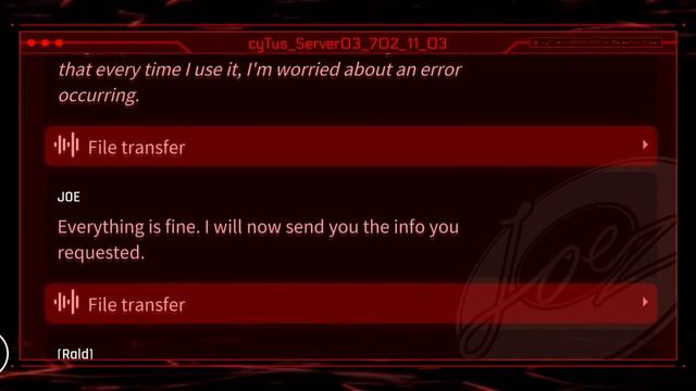 [Cytus 2 v2.0] Joe OS Log #34 *SPOILERS*