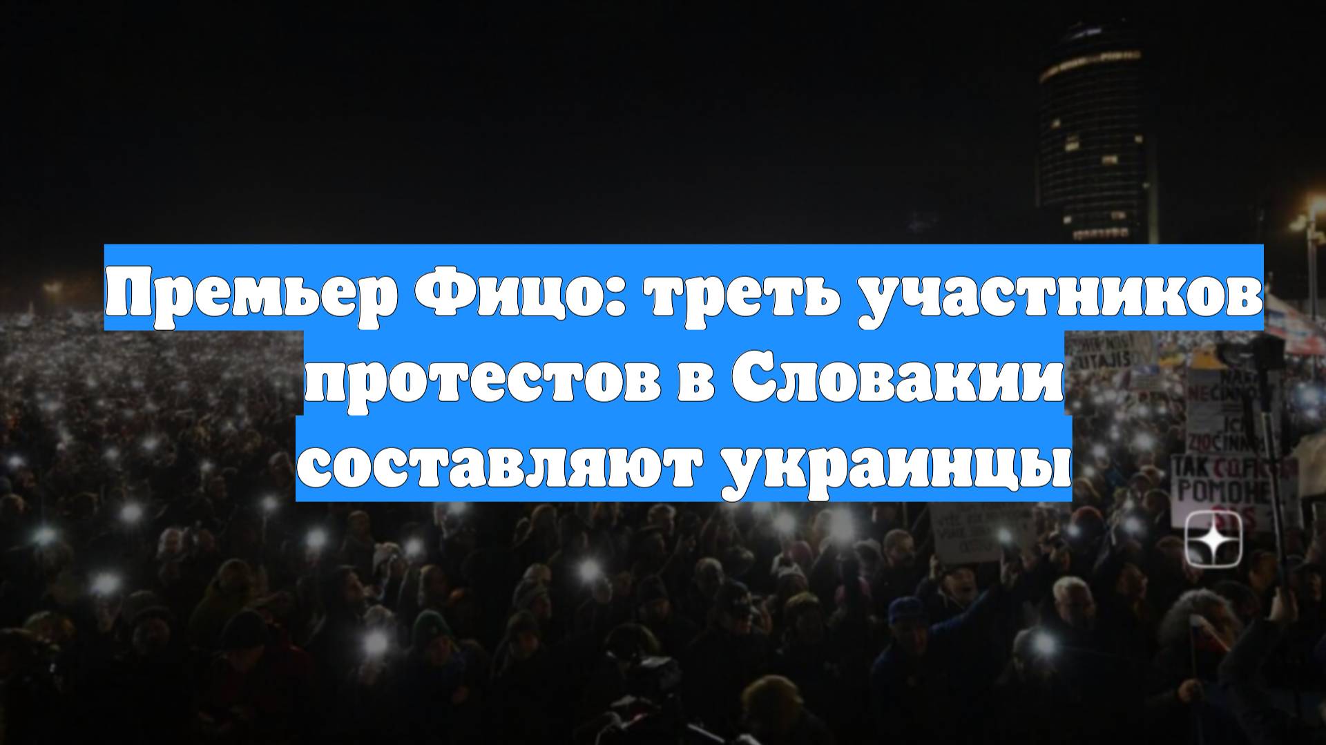 Премьер Фицо: треть участников протестов в Словакии составляют украинцы