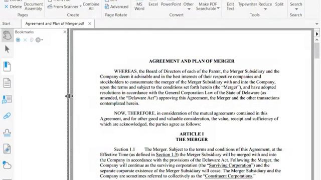 Kofax Power PDF: How to use the Panel Bar