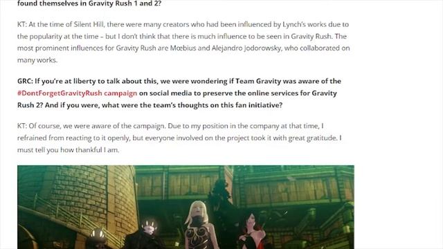 Gravity Rush 10th Anniversary! Interview From Gravity Rush Central