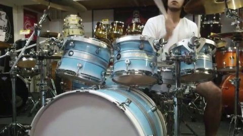 Risen Drums 7-piece Drum Set (Blue-White Burst) Demonstration