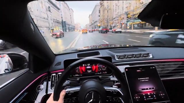 MERCEDES S-class W223 от ПЕРВОГО ЛИЦА  По Москве под Басту