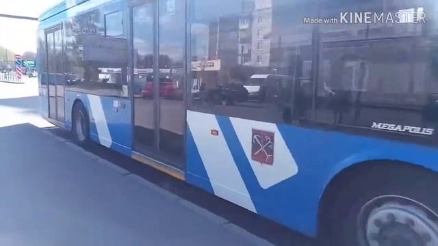 Посадка на 43 троллейбус Электробус Мегаполис Троллейбус Санкт Петербург Бортовой номер 2010