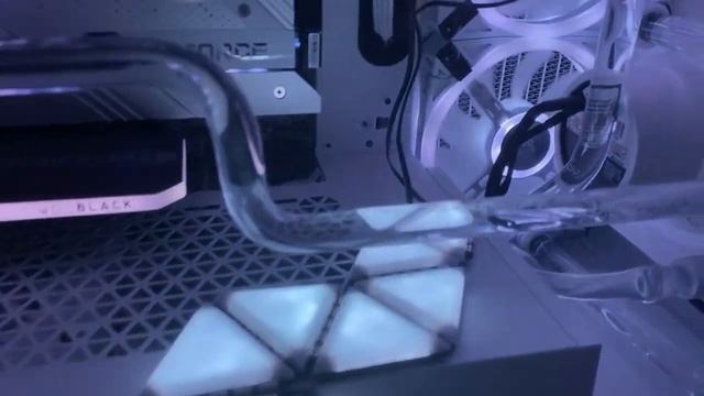 Corsair icue 5000x True White Custom Hardline Water Cooling PC LC100 QL120 Hydro X XD7 RGB XC7 硬管水冷