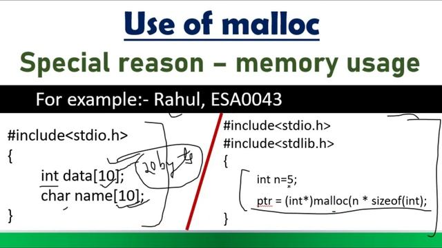 Malloc( ) method in C | Dynamic Memory Allocation | #malloc_in_c