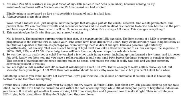 Electronics: Issues with resistor heating, for an LED? (3 Solutions!!)