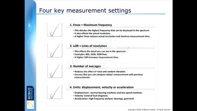 Vibration Analysis - Analyzer Settings by Mobius Institute