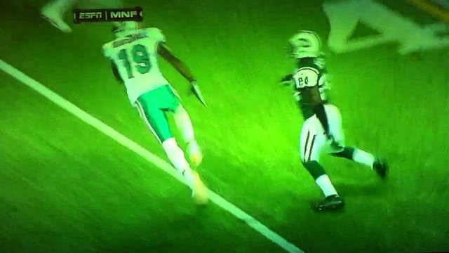 Brandon Marshall stiff arm Revis