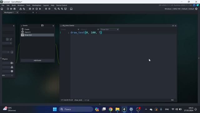 Разработка Выживания в GameMaker Studio 2; #11 - Цикл дня и ночи