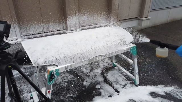 ケルヒャー洗車検証 第２弾 フォームノズルで市販カーシャンプーの濃度は何％がベストか？ SONAXグロスシャンプー編