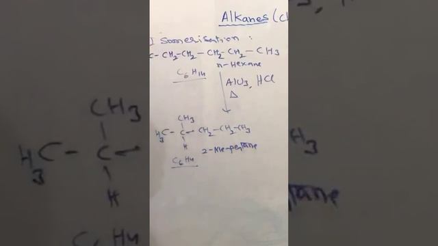Alkanes 4 isomerisation