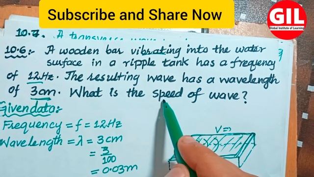 Physics Class 10th |Numerical No10.6 | speed of wave |frequency| Wave length |what is speed of wave