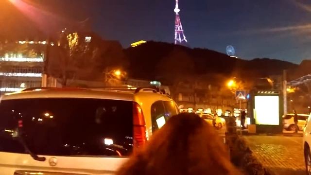 Ночной Тбилиси, центр. Площадь Республики.