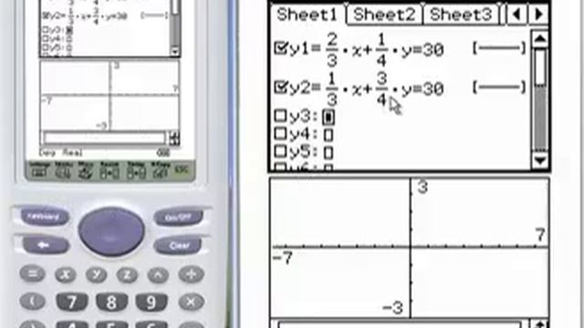 Graphing Inequalities Classpad