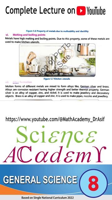 Melting and boiling point | Science 8 Unit 5 Metals and Non Metals #maths #mathematics