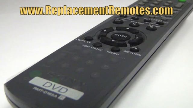 SONY RMTD165A Remote Control PN: 147854511 - www.ReplacementRemotes.com