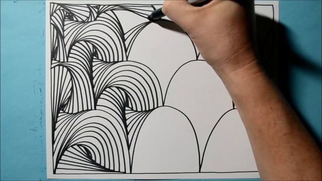 Cool 3D Scales Pattern / Line Illusion Drawing / Daily Art Therapy / Day 0150