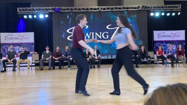 Maxwell Libbrecht and Lisa Picard, 2nd place, Allstar JnJ, Swingtime 2019