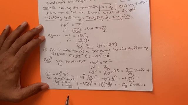 DEGREE & RADIAN| LECTURE-01|CLASS-11|N.C.E.R.T EXERCISE -3.1