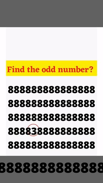 Find the odd number? Puzzles and Riddles _ #Shorts