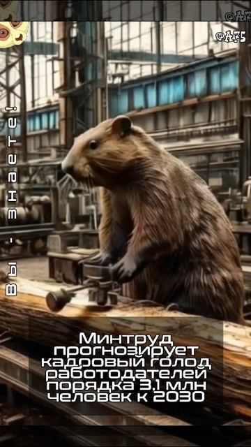 Минтруд прогнозирует кадровый #голод работодателей порядка 3,1 млн человек к #2030 #работа