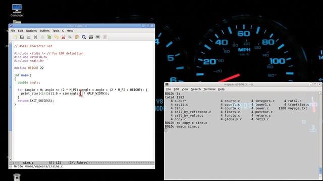 Programming in C: Lesson 19 - Math, ASCII graphics, and math.h