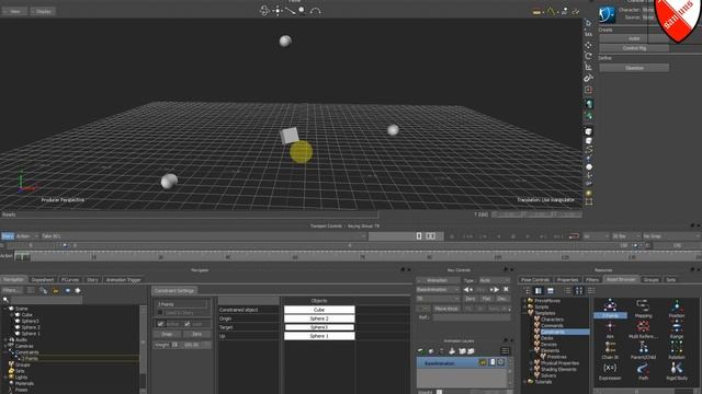 Motionbuilder Констрейн - 3 Points