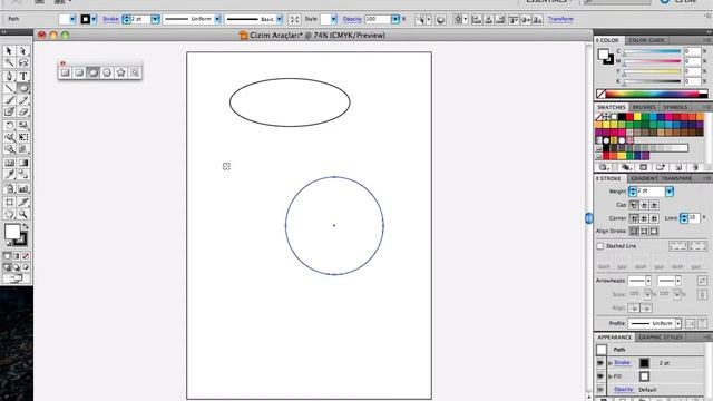 Kerim KIRPAT Illustrator CS5 Cizim Teknikleri III Ellipse Tool