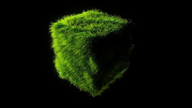 Cycles Test 26 - Strands Grass Cube (Blender 2.6)