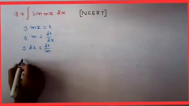 #5.101|| Indefinite Integrals|| ∫ sin mx dx|| NCERT Example 5(i)