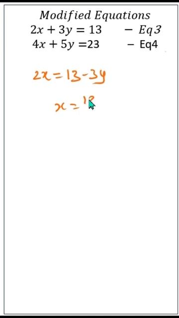 Pair of Linear Eq -Substitute Method Ex-2 #maths #linearequations #substitute