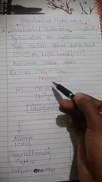 What is Unsaturated hydrocarbon?🔥💞 Unsaturated hydrocarbon|ytshorts|Shorts#