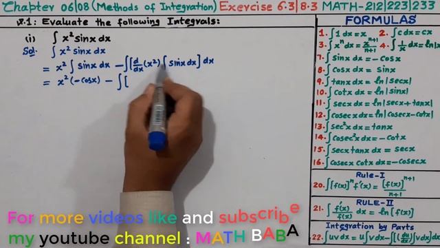 DAE 2nd year Methods of Integration Question 01 Part 01