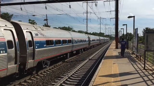 Amtrak HD 60fps: Siemens ACS-64 669 Returns on Northeast Regional Train 129 @ Edison (6/22/16)