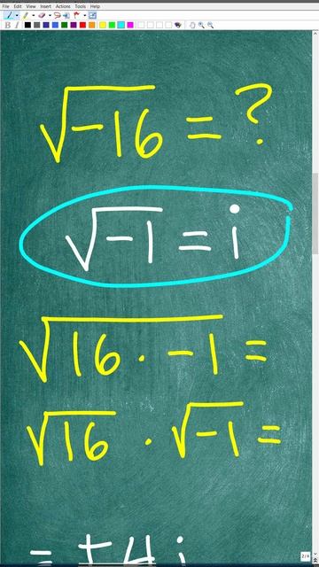 What is the square root of  – 16?