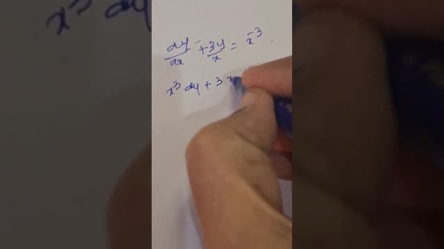 Solve differential equation (dy/dx)+(3y/x) = x^-3. differential equation (dy/dx)+(3y/x) = x^-3