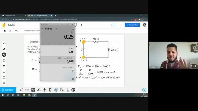 FÍSICA 20 - Exercícios e Revisão: Eletrodinâmica e Circuitos
