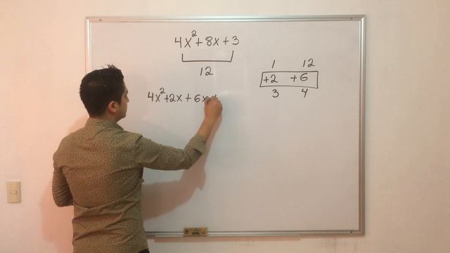 Factorización de trinomios de forma ax^2+bx+c Ejemplo 01