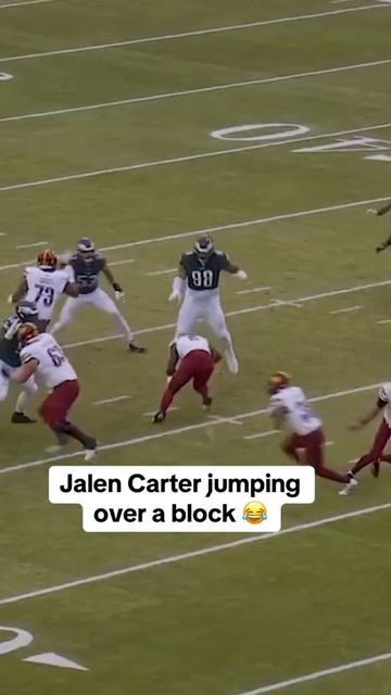 how athletic is this guy #jalencarter #philadelphia #eagles #nfl #nflplayoffs